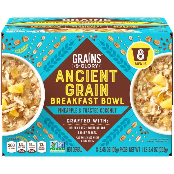 Grains & Glory Ancient Grain Pineapple & Toasted Coconut Breakfast Bowl