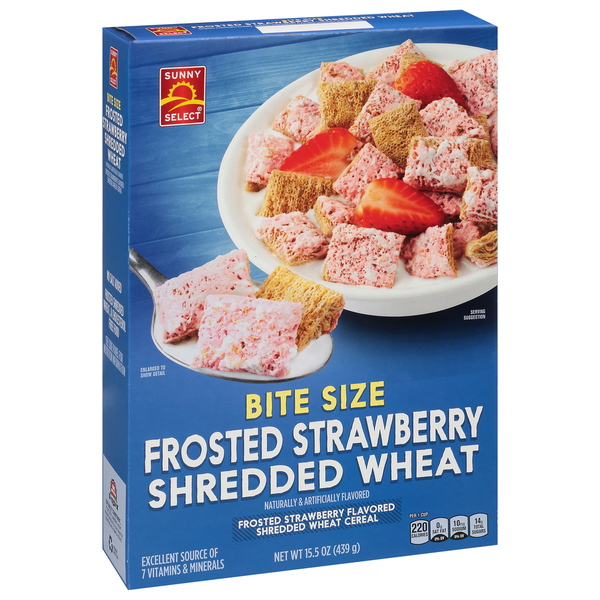 Sunny Select Cereal, Shredded Wheat, Frosted Strawberry