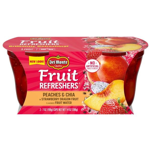 Del Monte Fruit & Chia Peaches in Strawbery Dragonfruit Flavored
