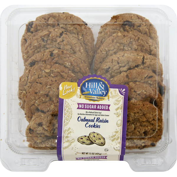 HILL & VALLEY No Sugar Added Oatmeal Raisin Cookies Same-Day