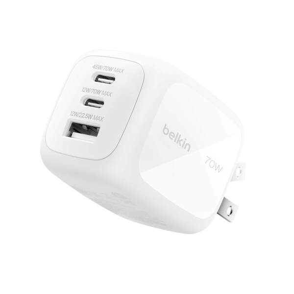 Belkin 3-Port GaN 70W Wall Charger