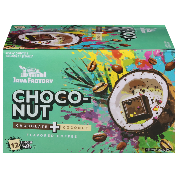 Java Factory Coffee, Choco-Nut, Single Serve Cups Same-Day