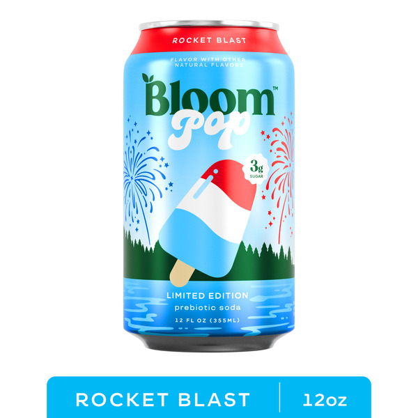 Bloom Pop Rocket Blast, Prebiotic Soda, Can Same-Day Delivery or