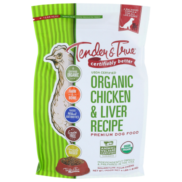 Tender & True Organic Chicken & Liver Recipe Premium Dog Food Same-Day ...