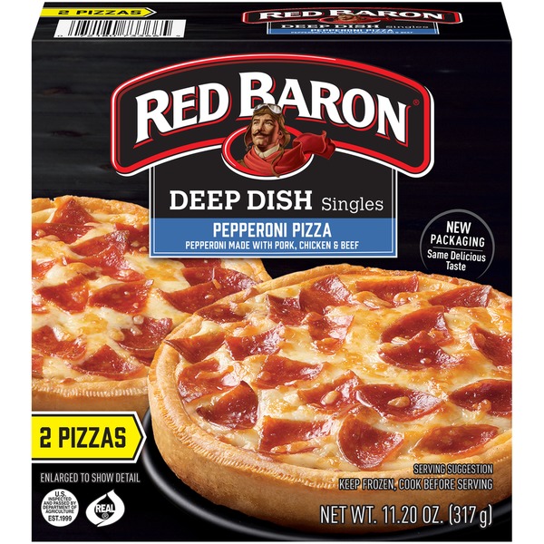 Red Baron Deep Dish Singles Pepperoni Pizzas (11.2 oz) Instacart