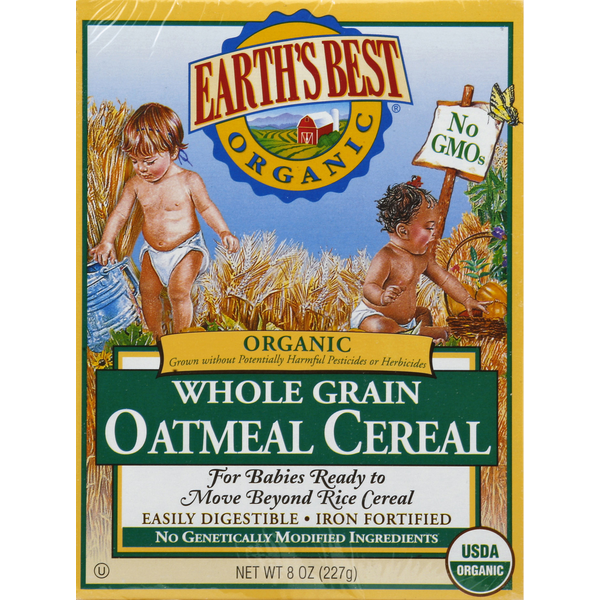 Earth's Best Cereal, Oatmeal, Whole Grain