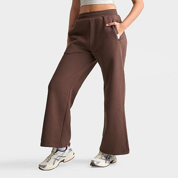 DAILYSZN Women's Fleece Wide Leg Jogger Pants, M - Chestnut