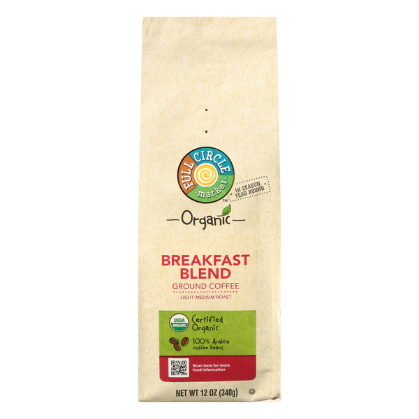 Full Circle Organic Morning Blend Medium Roast Ground Coffee Same-Day ...