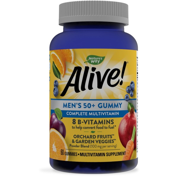 Nature's Way Alive! Men's 50 + Gummy Vitamins with Lycopene & Lutein