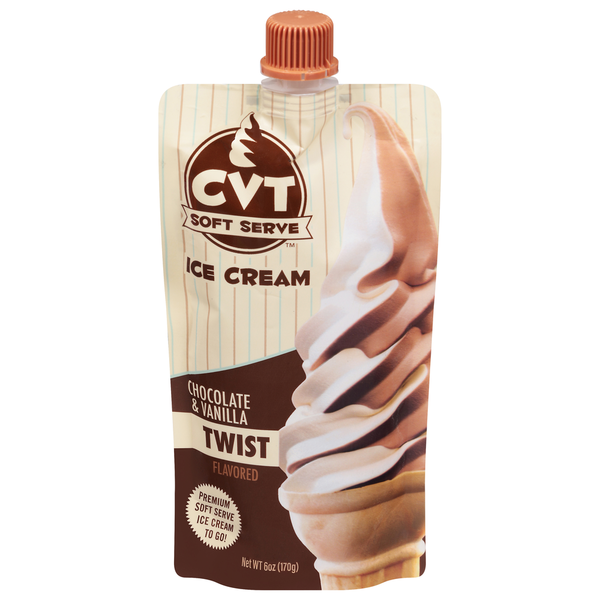 CVT Soft Serve Chocolate & Vanilla Twist Flavored Ice Cream Same
