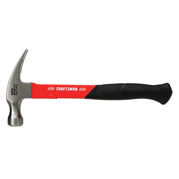CRAFTSMAN 20-Ounce Steel Head Fiberglass Handle Claw Hammer