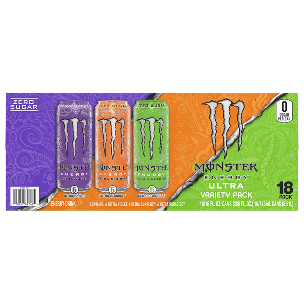 Monster 18 Pack Variety Pack Ultra Zero Sugar Energy Drink Same