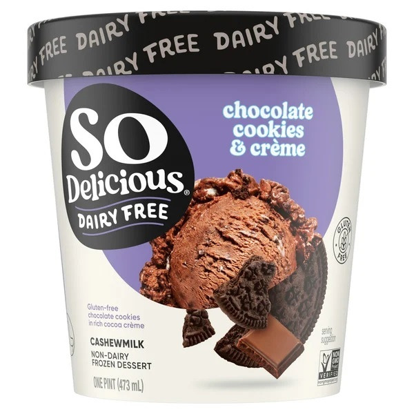 So Delicious Chocolate Cookies N Cream Cashewmilk Dairy Free