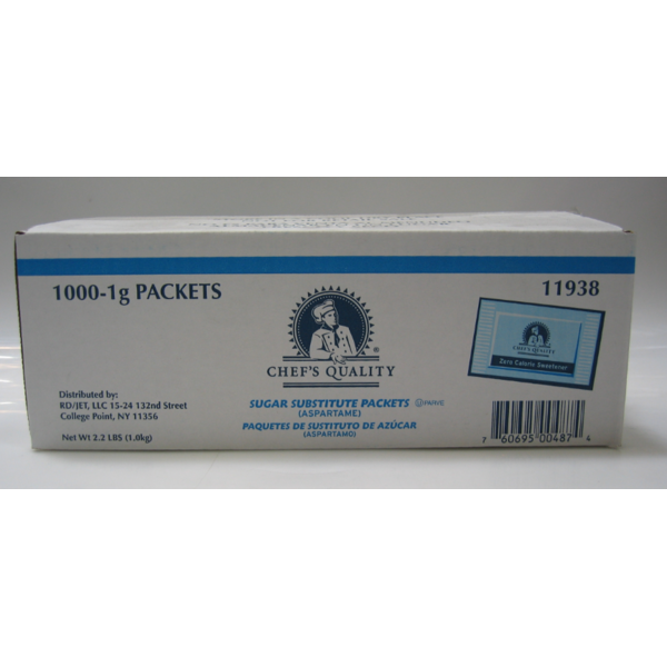 Chef's Quality - Blue Sugar Substitute Packets - 1000 ct