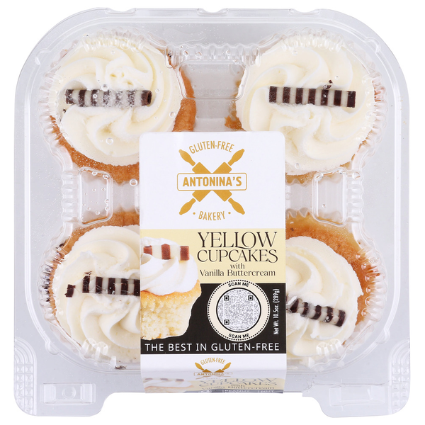 Antonina's Gluten-Free Bakery Yellow Decorated Cupcakes, Gluten