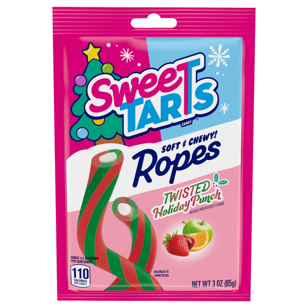 SweeTARTS Ropes Twisted Holiday Punch Rope Candy Stocking Stuffers