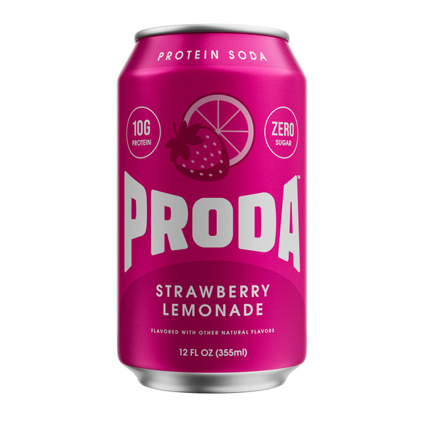 Proda Soda Strawberry Lemonade Protein Soda Same-Day Delivery or