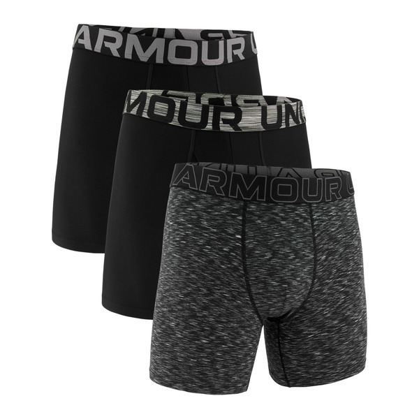 Under Armour Men's Perf Tech Mesh 6 Inch Boxer Briefs, XL - Black