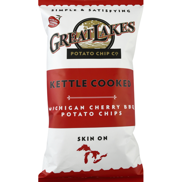 Great Lakes Potato Chip Potato Chips, Michigan Cherry BBQ, Kettle