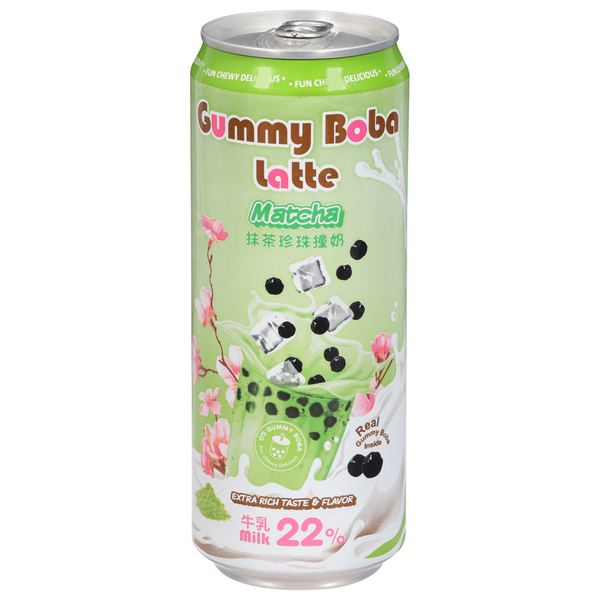O's Bubble Gummy Boba Latte, Matcha