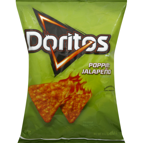 Doritos Tortilla Chips, Poppin', Jalapeño Flavored Same-Day