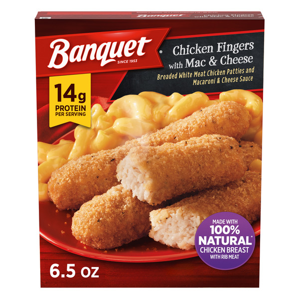 Banquet Chicken Fingers With Mac & Cheese, Frozen Meal