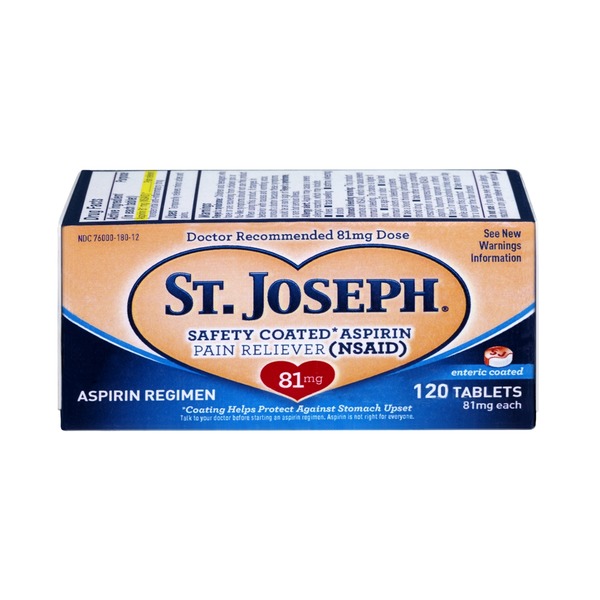 St. Joseph Low Dose Aspirin 81 mg 120 CT from Bianchini's Market