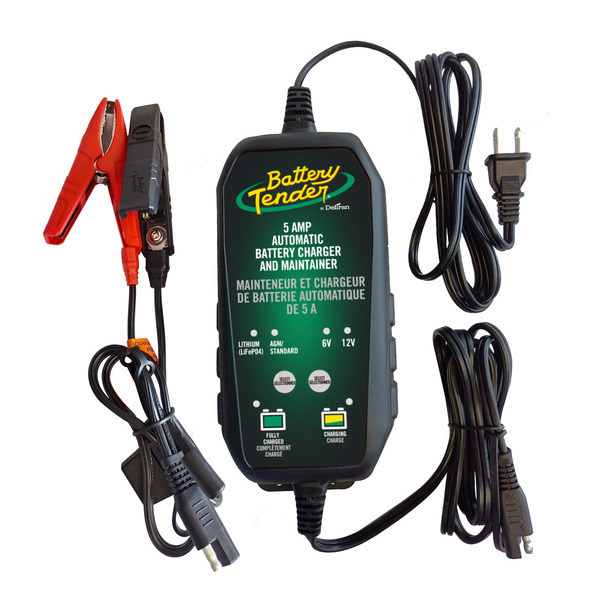 Battery Tender 6V/12V 5 AMP Selectable Lead Acid & Lithium Battery Charger