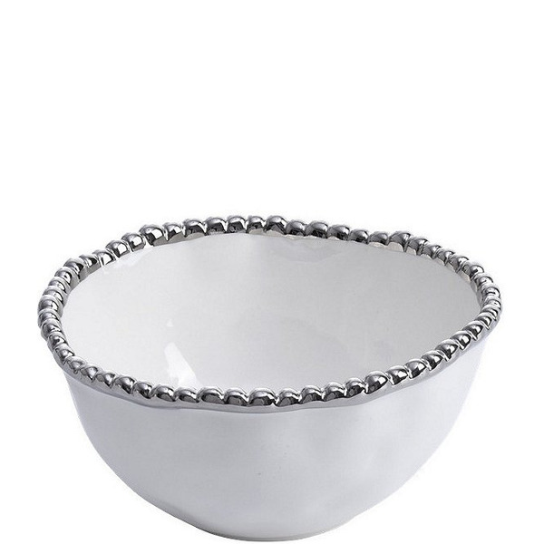Pampa Bay Salerno Silver Porcelain Small Salad Bowl