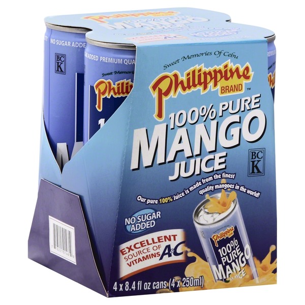 Philippine Brand 100 Juice, Pure Mango (8.4 fl oz) Instacart