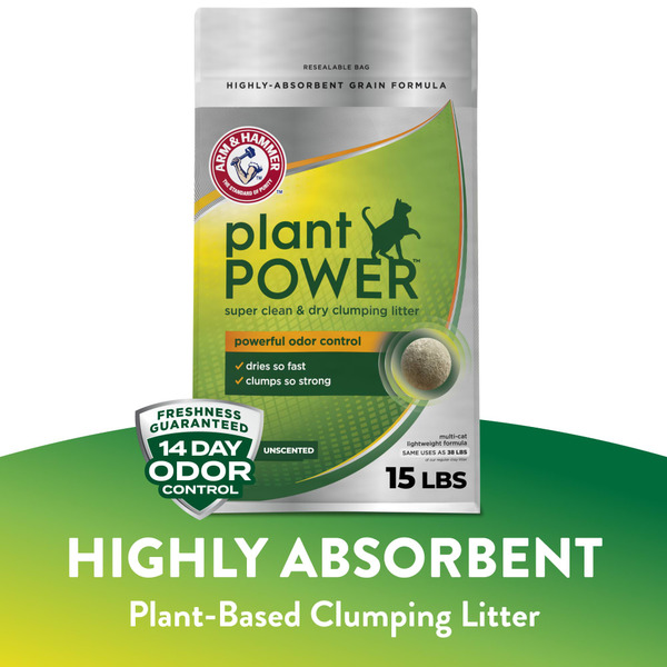 Arm & Hammer Plant Power Unscented Lightweight Clumping Cat Litter
