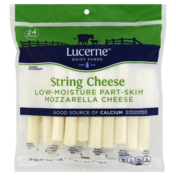 Lucerne String Cheese, LowMoisture, Mozzarella, PartSkim (24 each) from Safeway Instacart