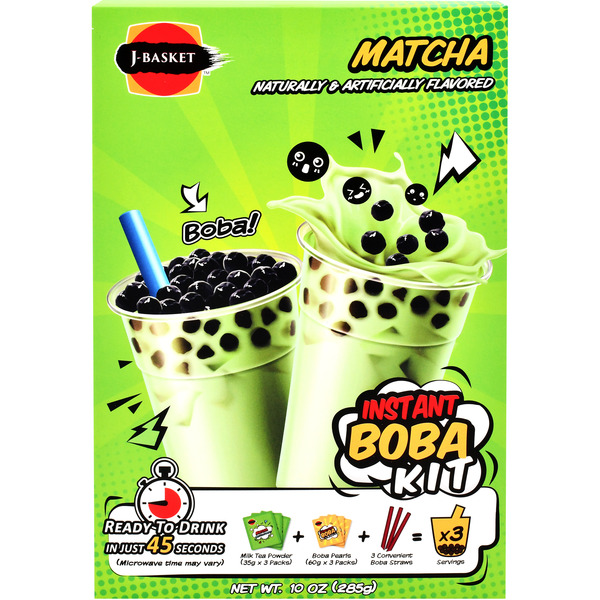 J-Basket Boba Kit, Instant, Matcha