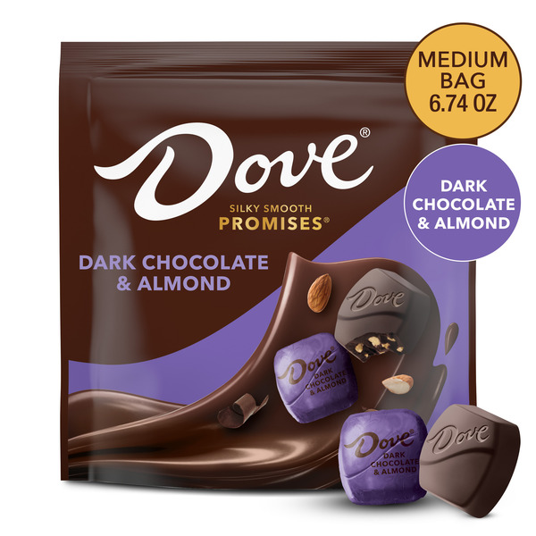 DOVE オール５ミリ　セミドライ Dove Dark Chocolate & Almond Candy Large Same-Day Delivery or