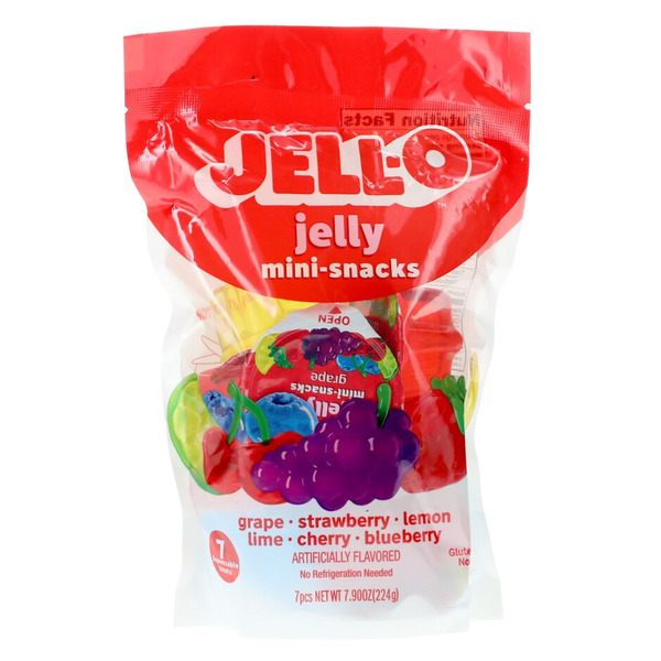 Jell-O Grape Strawberry Lemon Lime Cherry Blueberry Mini-snacks