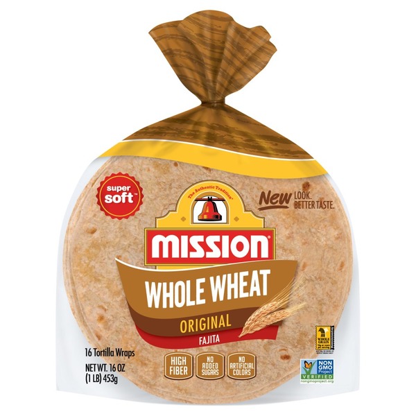 Mission Flour Tortillas 100 Whole Wheat Fajita (16 ct) from Walmart