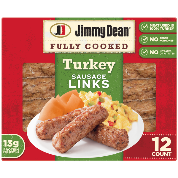 Jimmy Dean Fully Cooked Breakfast Turkey Sausage Links, 12 Count