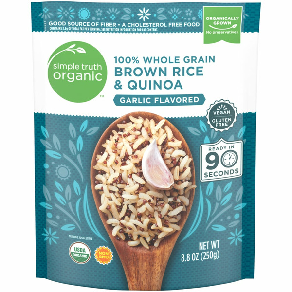 Kroger Simple Truth Brown Rice & Quinoa, 100 Whole Grain, Garlic