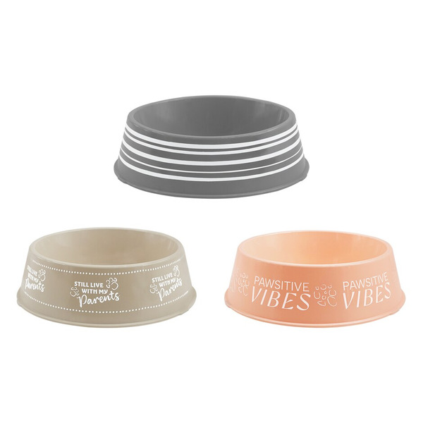 Greenbrier Kennel Club Round Plastic Patterned Dog Bowls