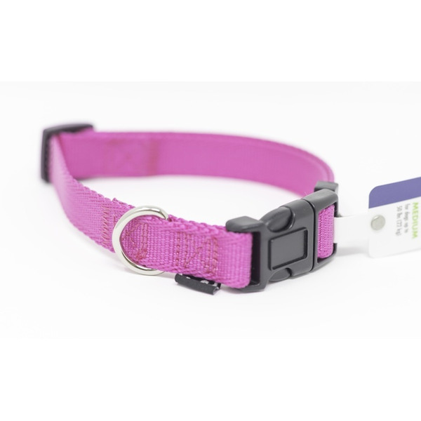 Play On Basic Adjustable Dog Collar, Medium - Pink