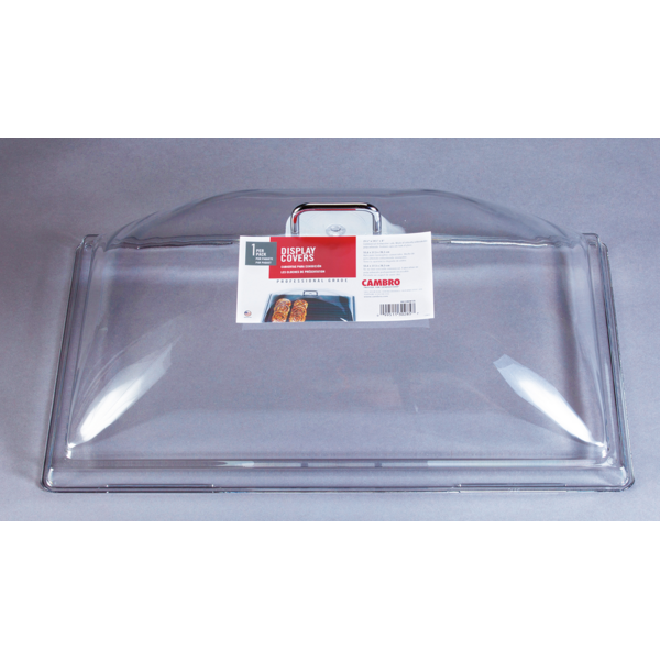 Cambro DD1220CW135 Camwear Display Dome Cover 12" x 20in polycarbonate, chrome handles