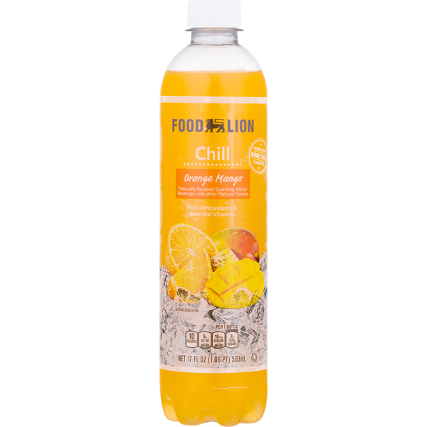 Food Lion Sparkling Water, Orange Mango, Chill (17 oz) Instacart