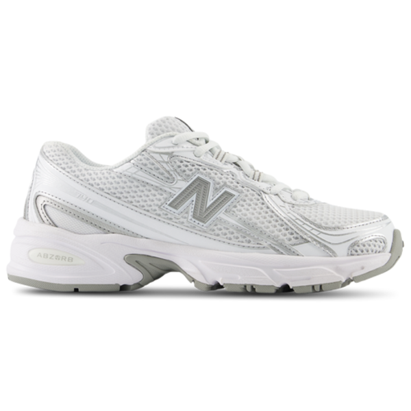 New Balance Big Kids' 740 Casual Shoes, Size 6 - White & Silver Metallic