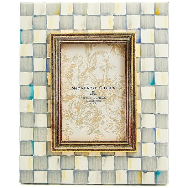 Mac Kenzie-Childs Sterling Check Frame