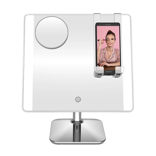 Conair Social Media Mirror, 8-3/8 x 15-7/8 x 6-3/8 in - Silver/Gray