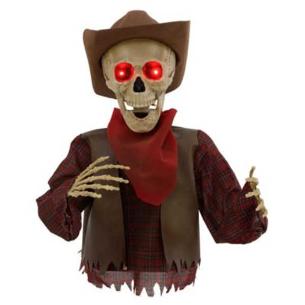 Red Shed 23 in. LED Cowboy Groundbreaker Halloween Animatronic with Sound