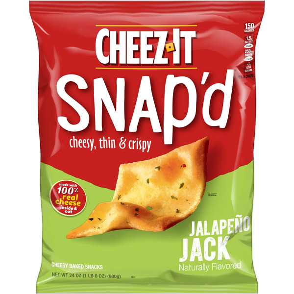 Costco CheezIt Cheese Cracker Chips, Thin Crisps, Lunch Snacks, Jalapeño Jack SameDay Delivery