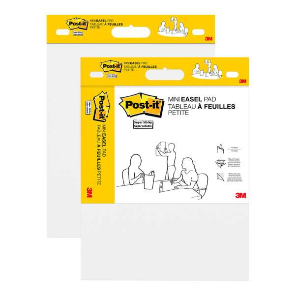 Post-it Mini Notes Super Sticky Easel Pads - White