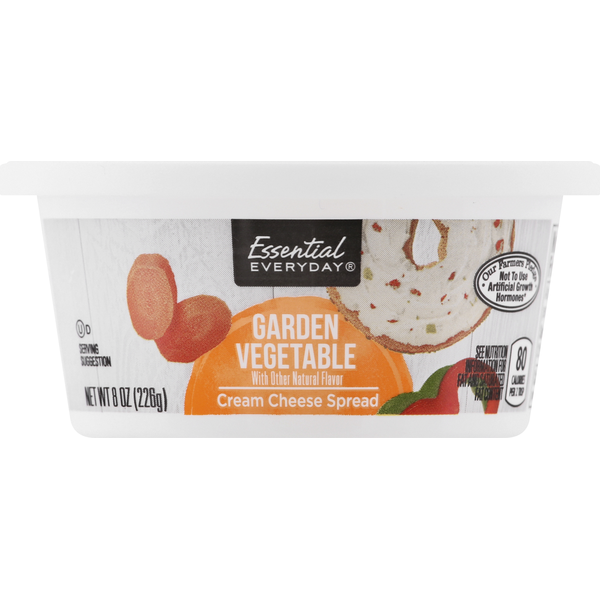 クレジェンテ♡ Cream 8本 Essential Everyday Cream Cheese Spread, Garden Vegetable Same-Day