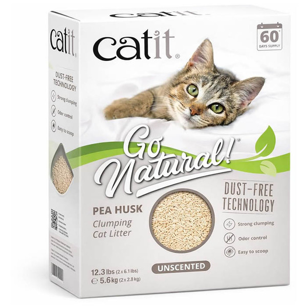 Catit Go Natural! Pea Husk Clumping Cat Litter Unscented Same-Day ...
